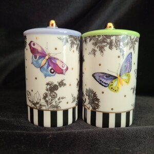 MacKenzie-Childs Butterfly Toile Salt & Pepper Set